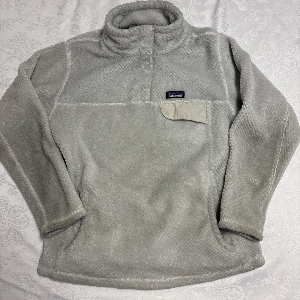 Patagonia Re-Tool Quarter Snap-T Polartec Pullover Fleece Sweater Gray Jacket M